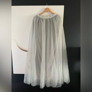 Long tulle bridesmaid skirt
